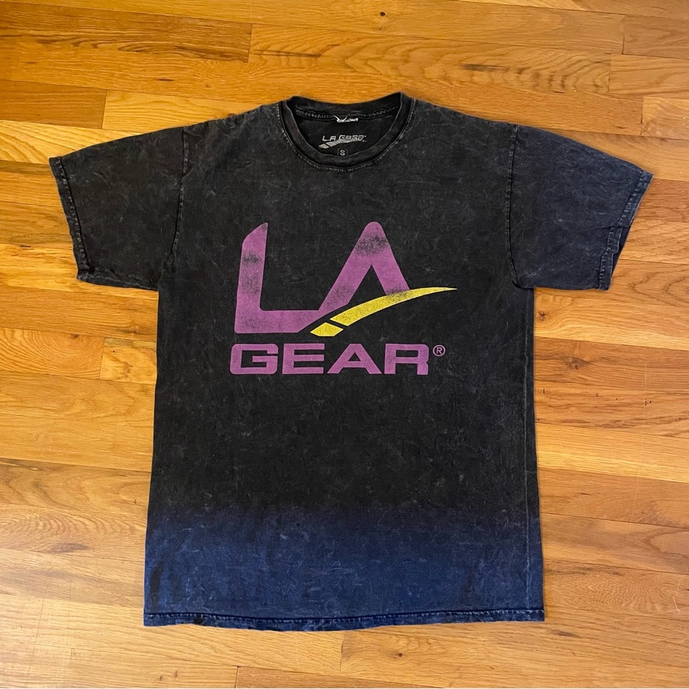 L.A. Gear Black and Purple Short Sleeve Tee